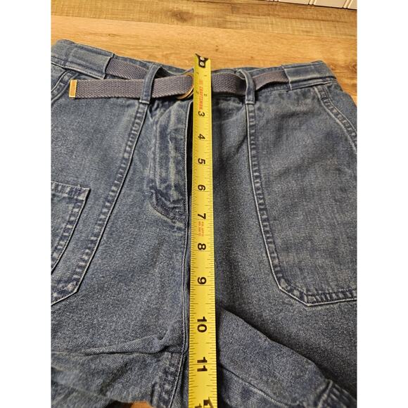 Lauren Ralph Lauren High Waisted Vintage Denim Jean Shorts Size 2P Cargo Preppy - Picture 3 of 8